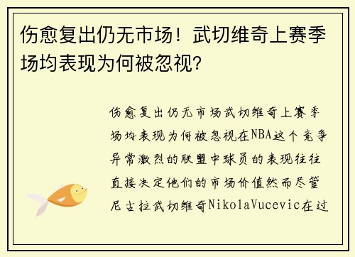 伤愈复出仍无市场！武切维奇上赛季场均表现为何被忽视？